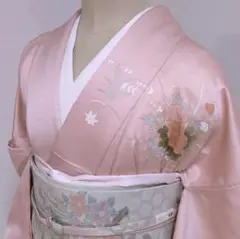 ❰3124❱ フルセット 訪問着 袋帯 帯締め 帯揚げ 正絹 着物