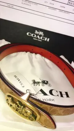 COACH コーチ ベルト レディース S 松坂屋 馬車 細め 新品未使用