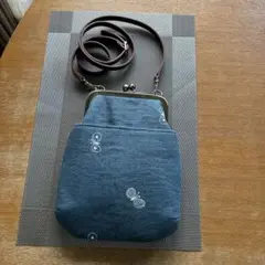 ハンドメイド　がま口バッグ　ミナペルホネン choucho