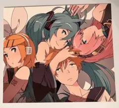 初音ミク　リン　レン　ルカ　変形ポストカード　こっち向いてBaby 宇木敦哉