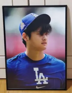 祝ドジャース大谷翔平 2024年MVP獲得！A3サイズポスターフレーム付き