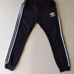 adidas 黒 ジャージパンツ Lサイズ 3本ライン