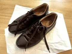 Clarks レザースニーカー UK7.5（25.5cm相当）ダークブラウン
