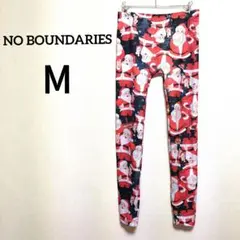 NO BOUNDARIES【М】 サンタプリント スパッツ レギンス