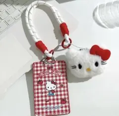 ハローキティ パスケース ぬいぐるみ付き