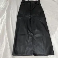 ZARA フェイクレザー タイトロングスカート XS