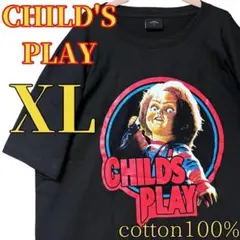 高品質チャッキー 映画Tシャツ チャイルドプレイ 半袖コットン100新品 XL黒
