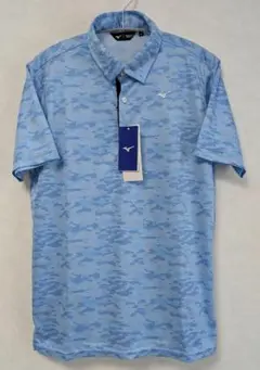 新品【ミズノ ゴルフ 】半袖 カモフラージュ柄 ポロシャツ 総柄