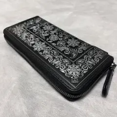 ノマドイ ニューメキシコ 長財布 新品 レザー バンダナ 型押し　ラウンドジップ