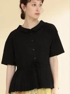 【美品】Ray BEAMS プリーツ付き半袖シャツ