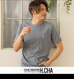 美品！Champion グレー Tシャツ Lサイズ