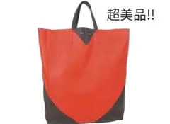K1672 超美品!! セリーヌ ヴェルティカル カバ トートバッグ バイカラー