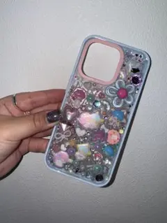 【ハンドメイド】ボンボンドロップシール iPhone15proケース
