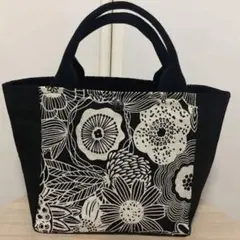 【１点限り】ハンドメイド　トートバッグ　コットンリネン