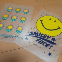 ビンテージ レトロ スマイリー SMILEY FACE クリアファイル 2枚