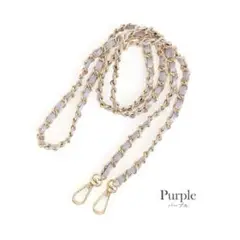 【スマホチェーンストラップ】✨ショルダーストラップ✨ロングストラップ✨パープル✨