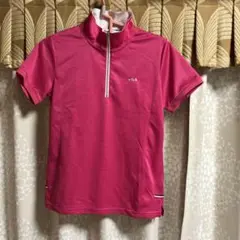 FILA ピンク ハーフジップ シャツ