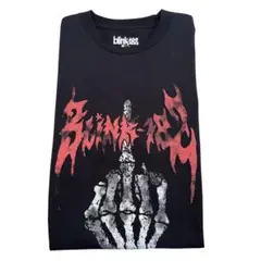 blink182☆ブリンク182 Tシャツ 黒 ブラック 骸骨 ドクロ