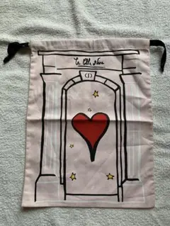 【未使用品】ChristianDIOR ノベルティ　巾着袋 ハートデザイン
