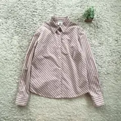 【ラコステ】良品✨️長袖シャツ ストライプ ワンポイント トップス お洒落 40