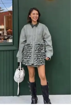 【新品未使用】baby frill wool like shirt jacket