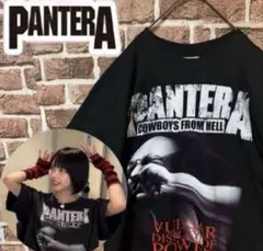 【あのちゃん着】パンテラ☆バンドTシャツ　両面プリント　デカロゴ　ブラック