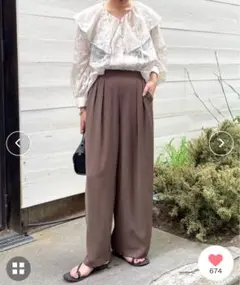 Jena   espace merveilleux トロミタックパンツ