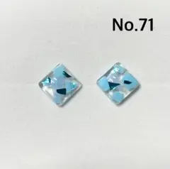 ハンドメイド　レジン　ピアス　ノンホールピアス