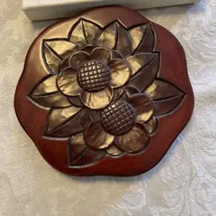 時代物 鎌倉彫香合 鎌倉彫牡丹香合【茶道具美術品からき】通販買取京都