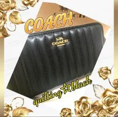 【匿名配送・新品・未使用】✳️COACH コーチ 財布✳️エレガント ブラック