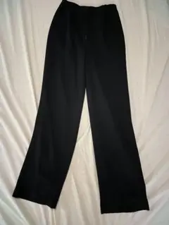 ★最終値下げ★夢御堂　ちりめん　 ブラック ストレートパンツ サイズ9