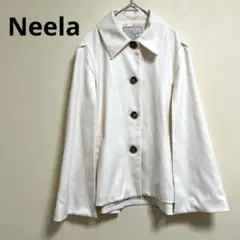 【Neela】ポンチョコート　スプリングコート　白　春　レディース　2990