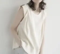 FIKA. 2way sleeve waffle cotton tee