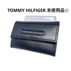 TOMMY HILFIGER 未使用品☆キーケース 6連 黒 レザー