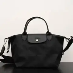 LONGCHAMP ブラック ショルダーバッグ