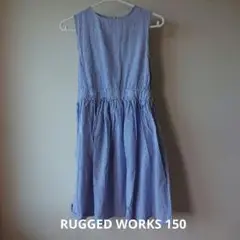 RUGGED WORKS ストライプ ノースリーブワンピース 150