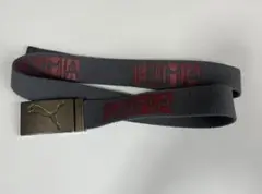 PUMA ロゴ入りグレー ガチャベルト
