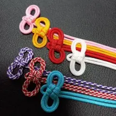 ❤️ハンドメイド　お守り結び紐　二重叶え結び　めがね結び　７色　合計７本