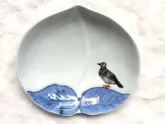 あめつち 鳩 桃 皿 新品未使用品 ハト