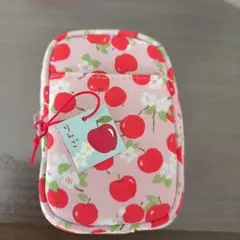 リンゴ柄ポーチ 手のひらサイズ