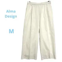 【アルマデザイン】クロップド　ワイドパンツ　センタープレス　カジュアル