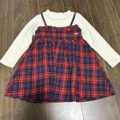チェック柄ワンピース100 9月まで値下げ
