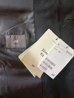 H&M スリムフィット ブラックジャケット