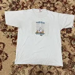 90s usa製　アニマル　アート　刺繍　シングルステッチ　古着　Tシャツ