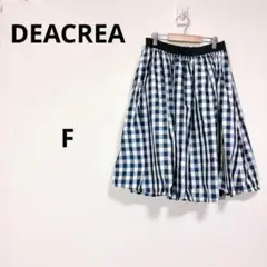 ディアクレア ポリエステル100 ギンガムチェック スカート フレア フリー