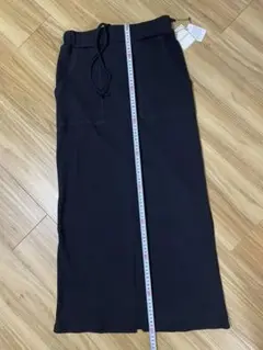 【新品】ATTENTION アテンション　タイトスカート　黒 リブ編み
