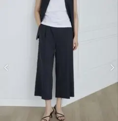 INED《リネンブレンド》クロップドパンツ
