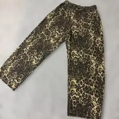 ヒョウ柄　ワイドデニムパンツ　レオパード　 Lサイズ　美品