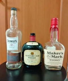 ウイスキー空き瓶3本セット