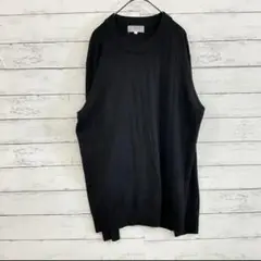 【ABAHOUSE】黒ニット メンズ48サイズ ゆったり 秋冬シンプル